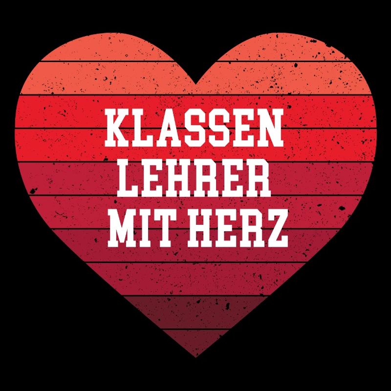 Klassenlehrer mit Herz Schullehrer Danke Lehrer