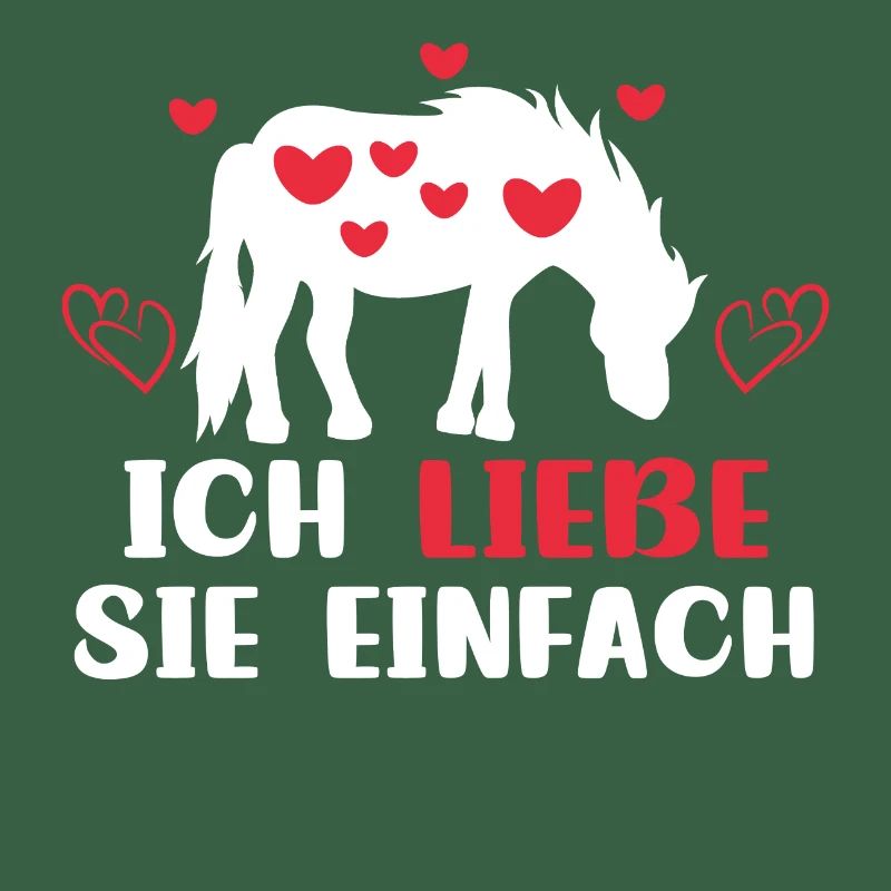 Pferdeliebe Herz Islandpferde Statement Araber