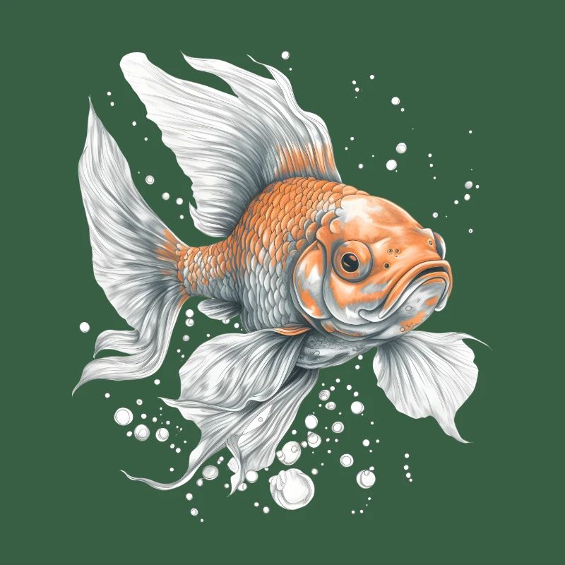 Un éclair de poisson rouge dans l’eau