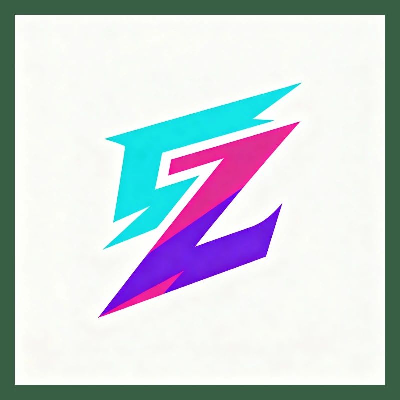 ZickZack Neon Gradient Logo