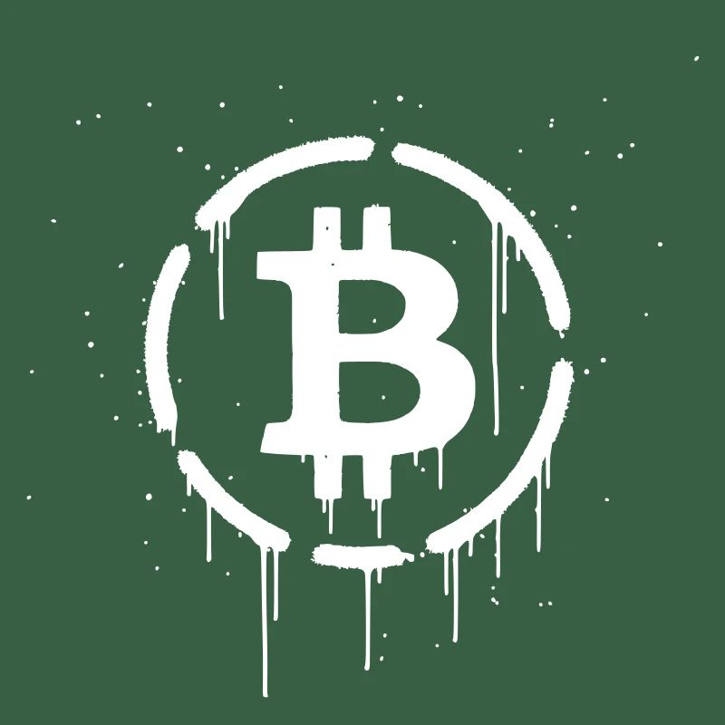 Bitcoin Logo Graffiti Crypto
