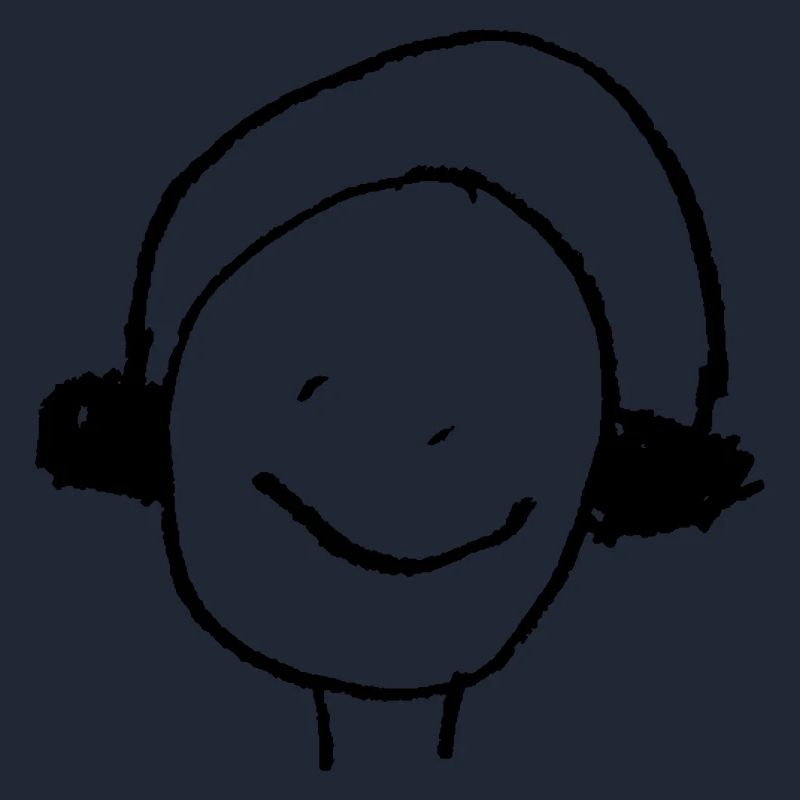 Kopfhörer oder Ohrenwärmer Kinderzeichnung DJ