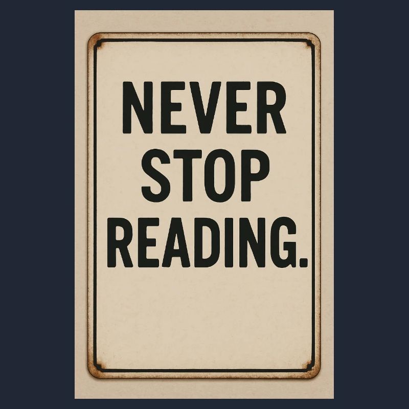 Never stop reading
