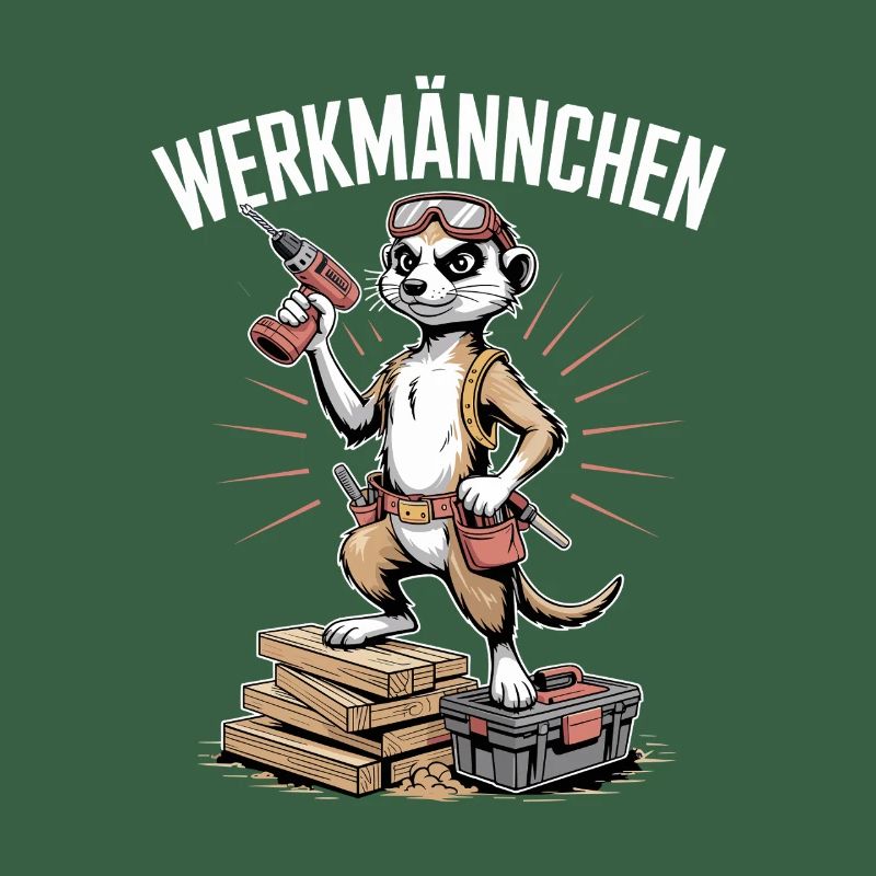 Erdmännchen Echter Heimwerker Mann Handwerker