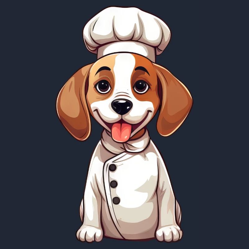 Conception de bande dessinée mignonne Beagle Chef