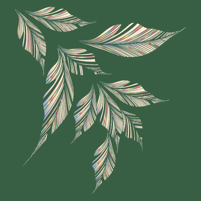 Delicately shimmering, feather-light leaf pattern