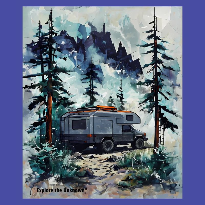 Explore the Unknown Forest Camper