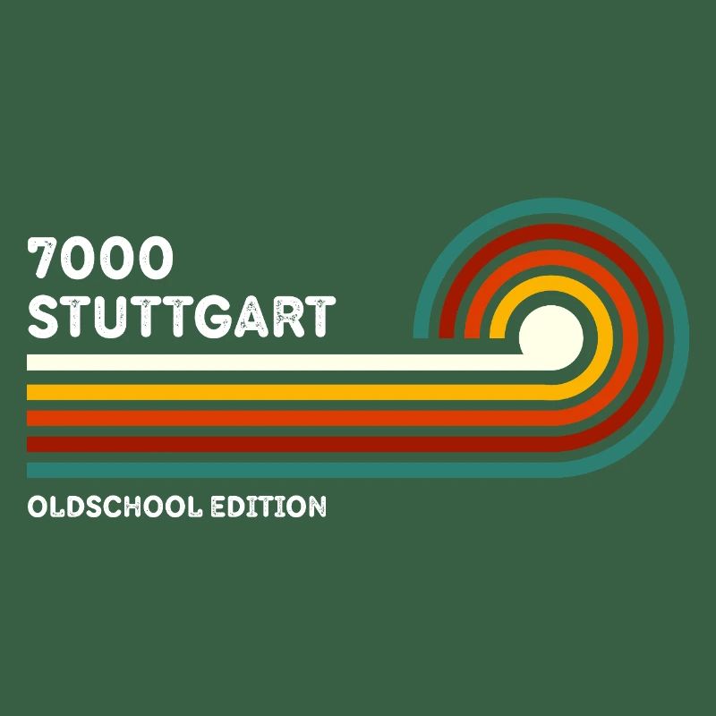 Stuttgart Retro Shirt 7000 Zip Code 80s