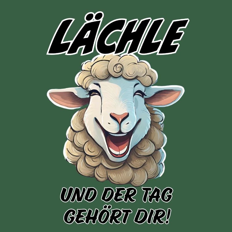 Lächle und der Tag gehört dir Schaf Schafe