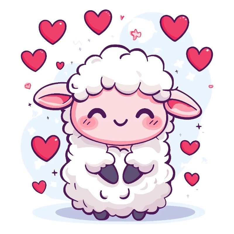 Chibi sheep for a baby gift