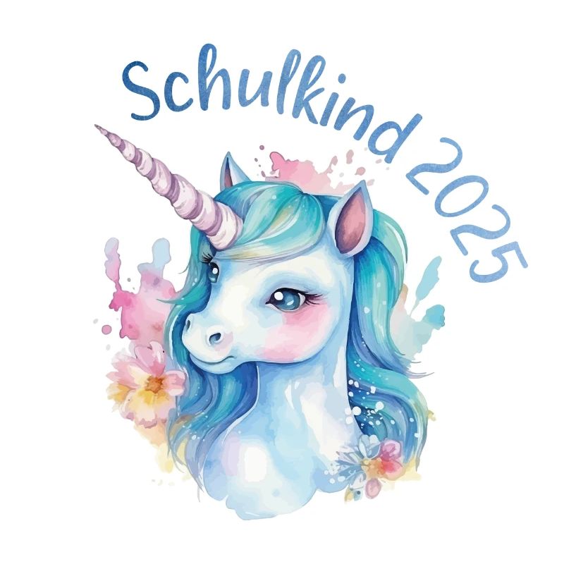 Schulkind 2025 Einhorn Einschulung Schule Schüler