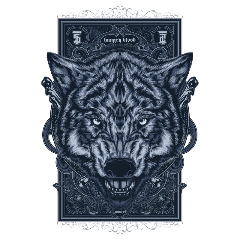 Wolf with an aggressive look gift