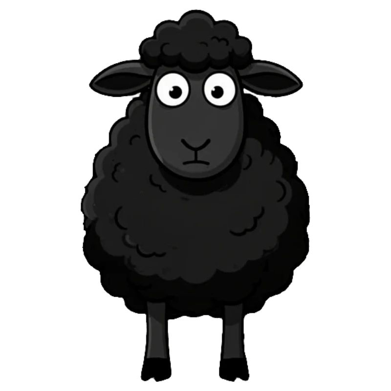 Schwarzes Schaf Schäfchen Geschenk Bauern