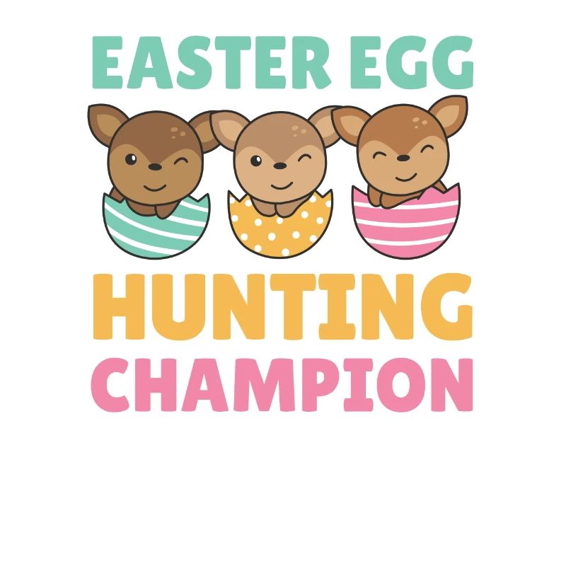 cute deer for Easter with easter eggs deer