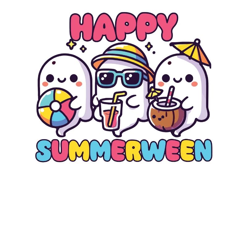 Happy Summerween Summer Halloween Ghost