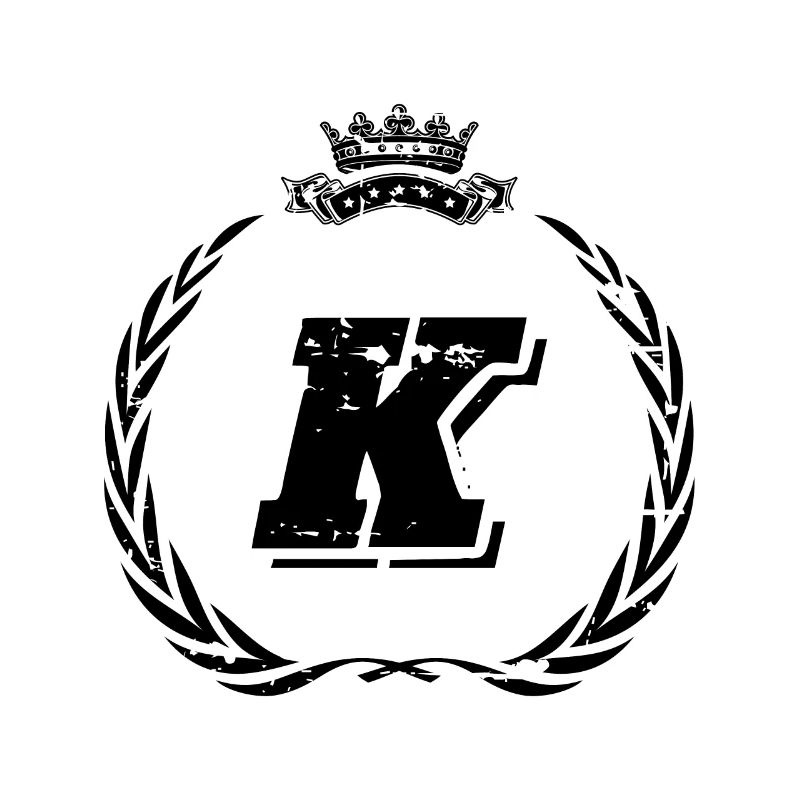 K Buchstabe Kranz