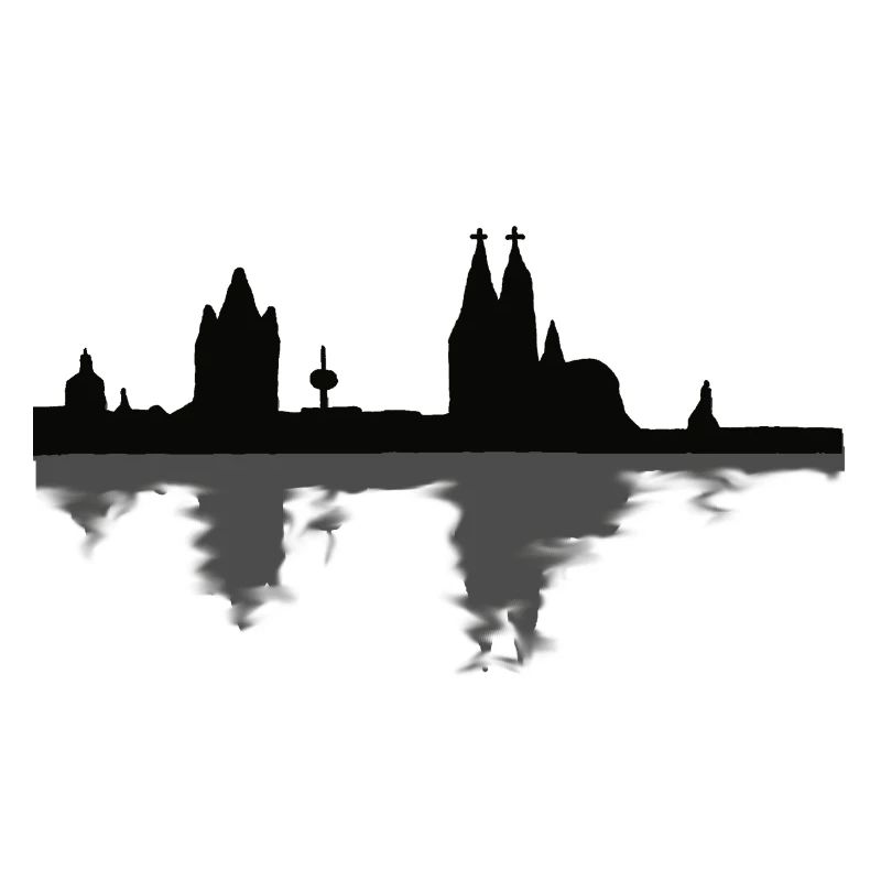 Cologne skyline with reflection