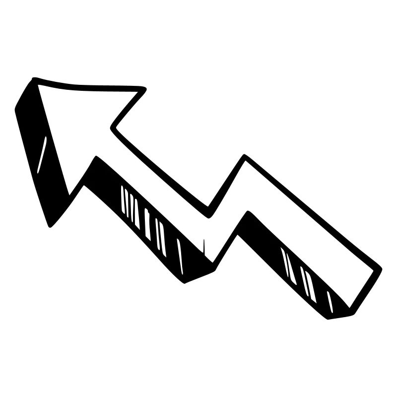 Arrow drawing sketch black