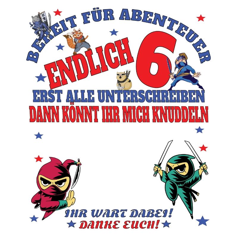 6. Geburtstag Junge & Mädchen Gästebuch