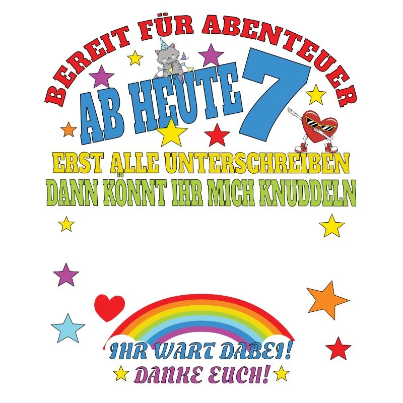 7. Geburtstag Junge & Mädchen Gästebuch