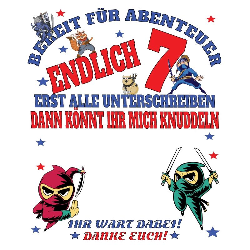 7. Geburtstag Junge & Mädchen Gästebuch