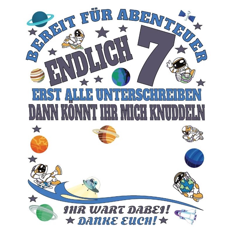 7. Geburtstag Junge & Mädchen Gästebuch