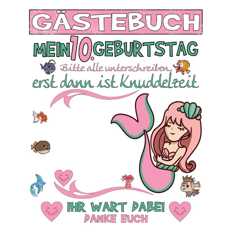 10. Geburtstag Mädchen & Junge Gästebuch