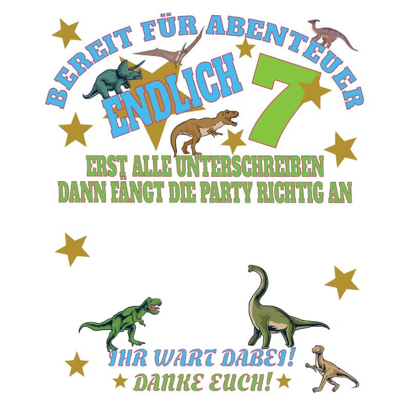 7. Geburtstag Junge Gästebuch Mädchen