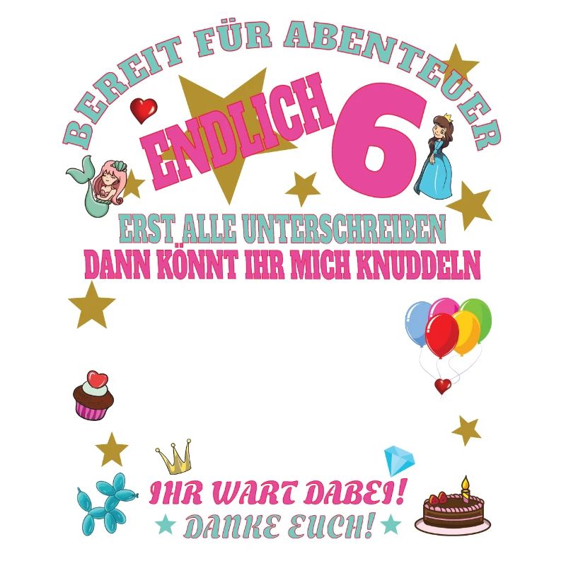 6. Geburtstag Junge Gästebuch Mädchen