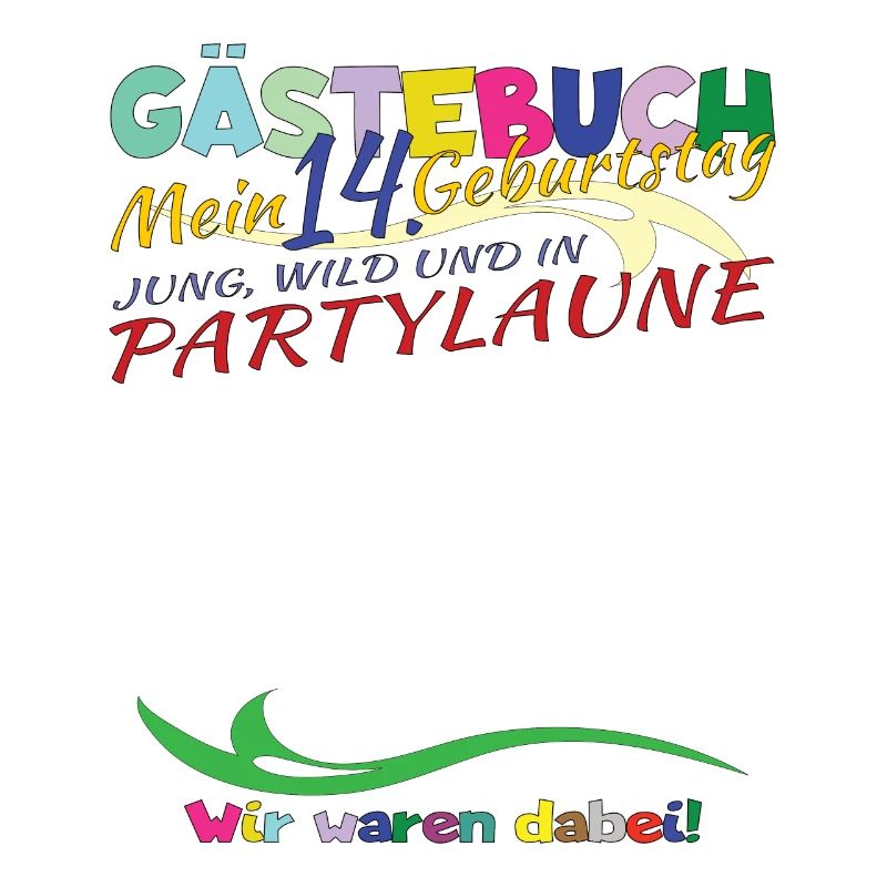 14. Geburtstag Mädchen & Junge Gästebuch