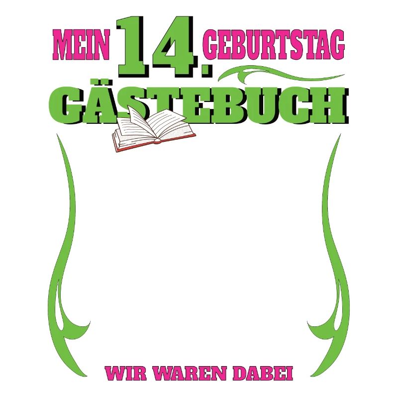 14. Geburtstag Mädchen & Junge Gästebuch