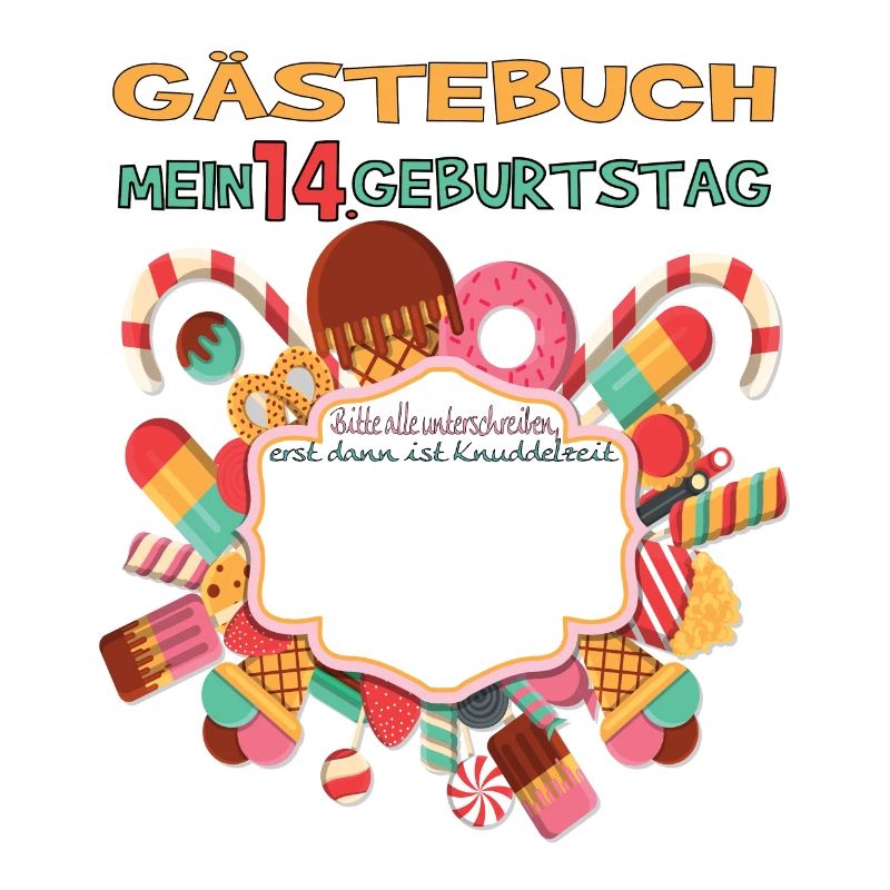 14. Geburtstag Mädchen & Junge Gästebuch