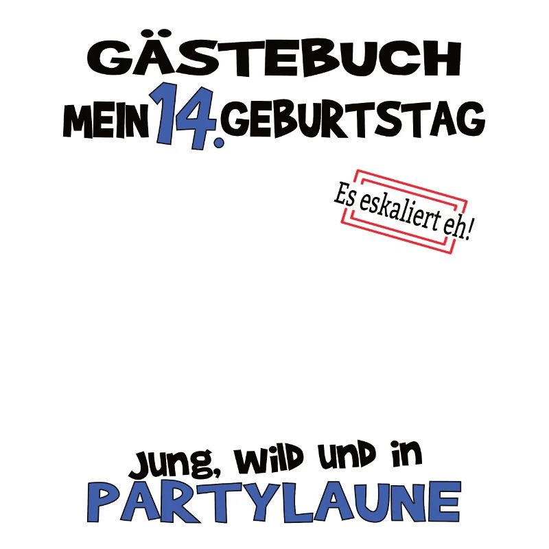 14. Geburtstag Mädchen & Junge Gästebuch