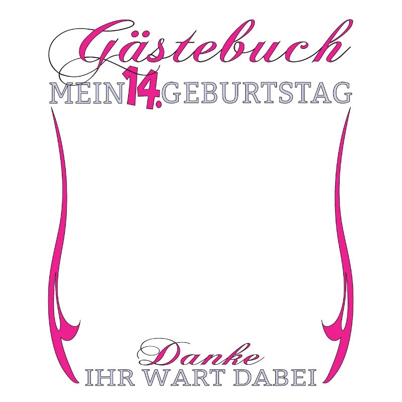 14. Geburtstag Mädchen & Junge Gästebuch