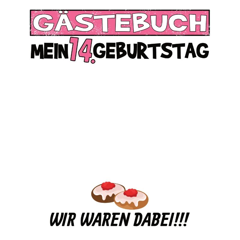 14. Geburtstag Mädchen & Junge Gästebuch