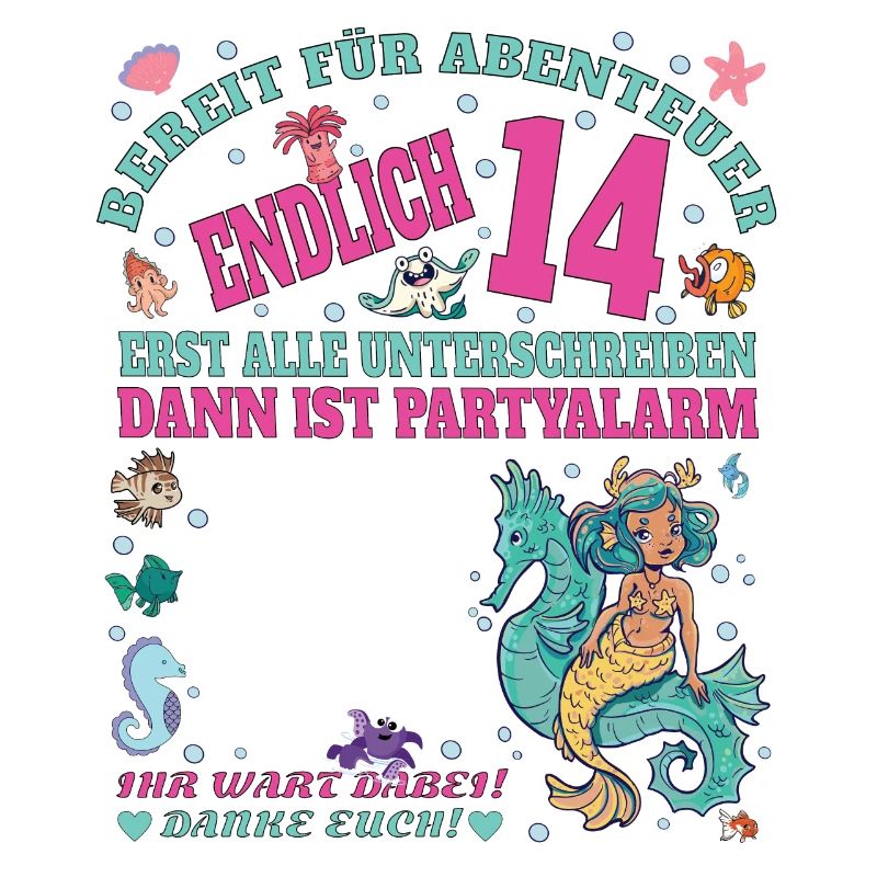 14. Geburtstag Mädchen & Junge Gästebuch