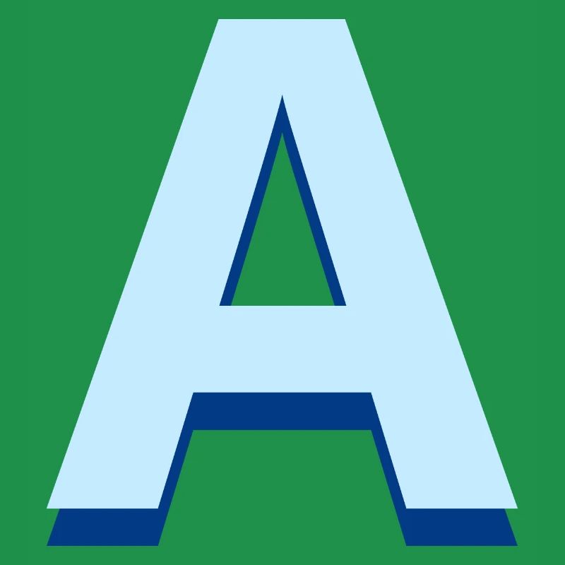 Buchstabe A Blue Pop und Modern