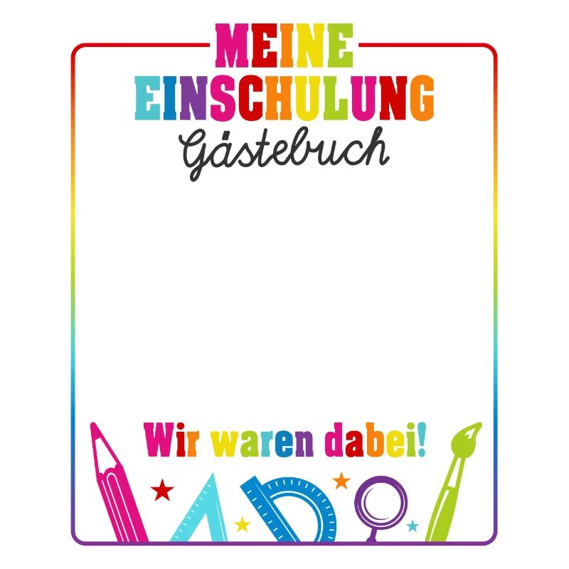 Einschulung Schulkind Schule Gästebuch Geschenk