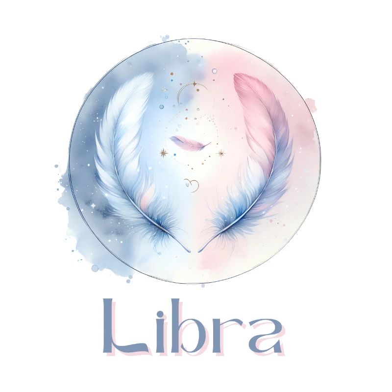 Elegantes Libra Sternzeichen Aquarell Geschenk