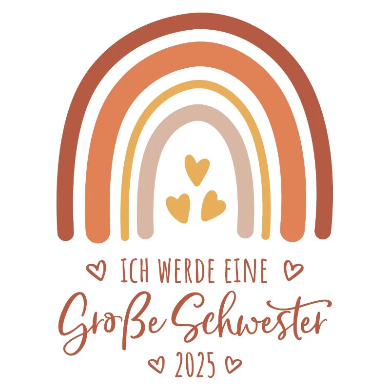 Ich werde eine große Schwester 2025 Regenbogen