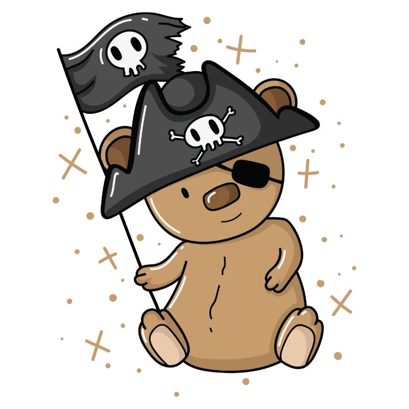 Pirate Teddy Bear with Pirate Hat Eye Patch