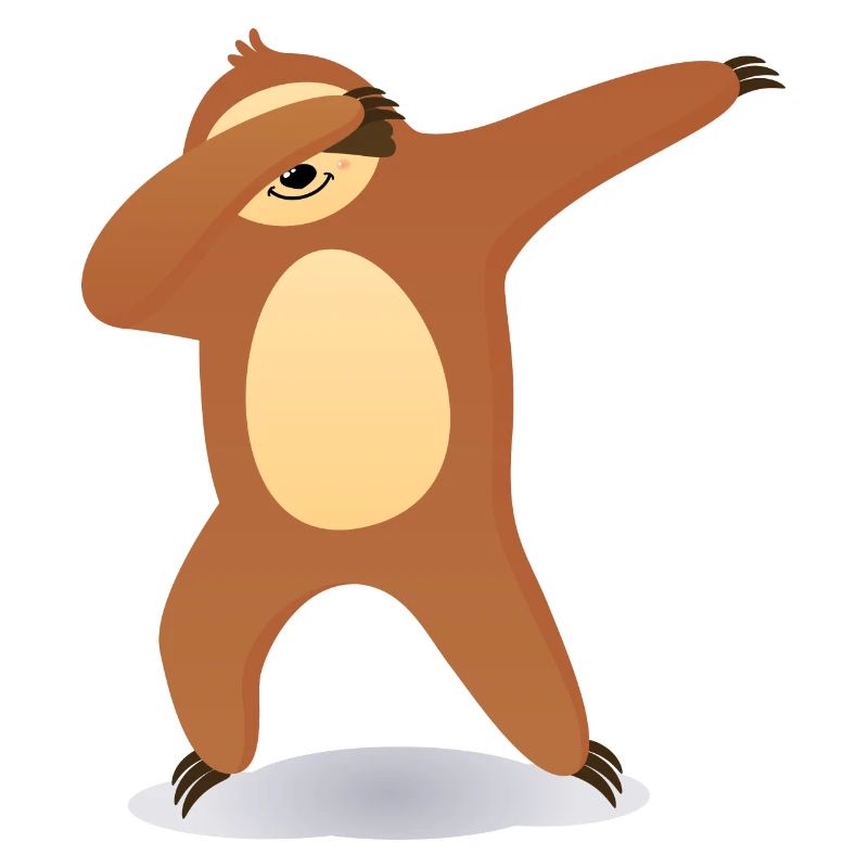 Dabbing Lazy Chill Sloth Dab Dance