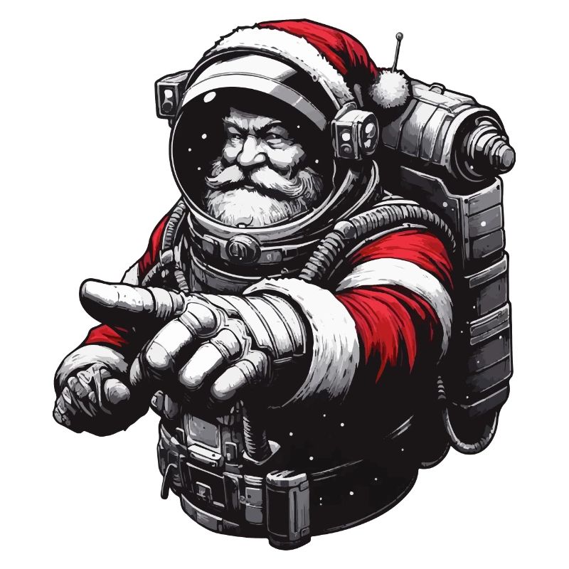 Astronaut Weihnachtsmann Geschenkidee