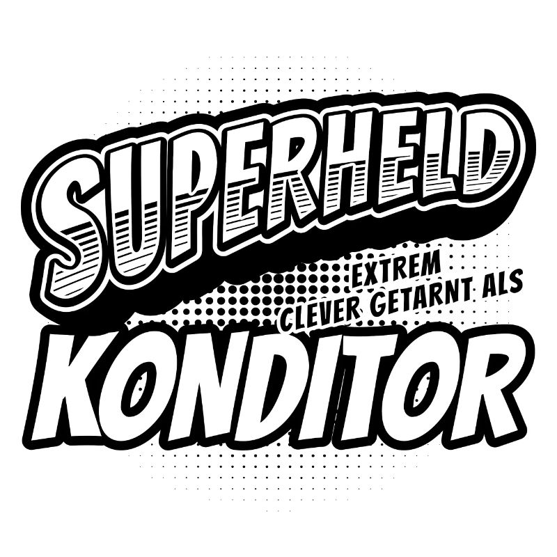 Superheld, clever getarnt als Konditor
