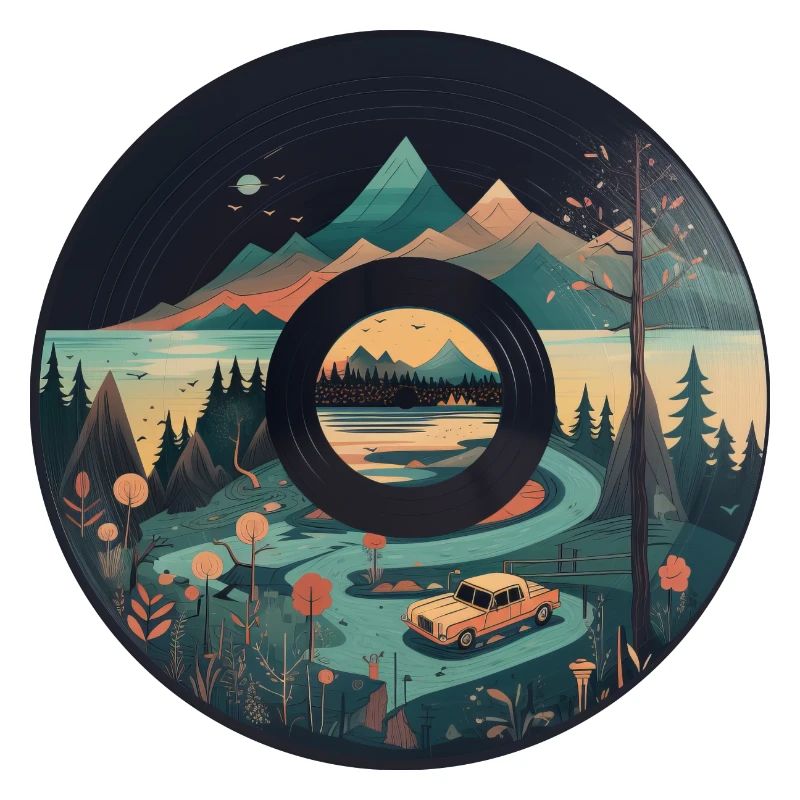 camping Wohnwagen in Berglandschaft mit