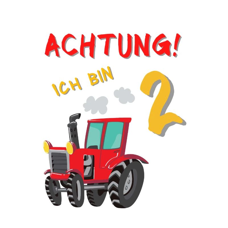 2. Geburtstag Jungs Traktor - Achtung ich bin 2