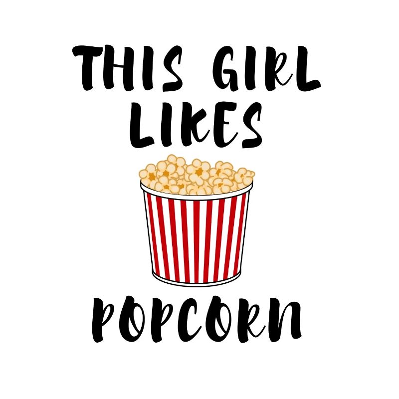 Popcorn-Chef-Mädchen mag Popcorn, das Mais isst