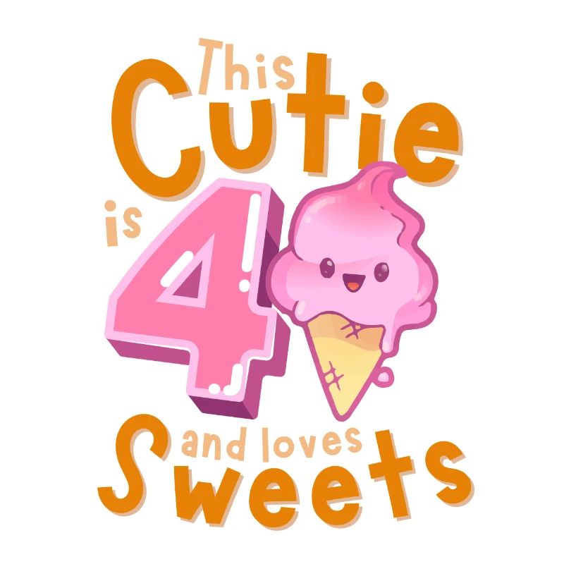 4. Geburtstag Kawaii Eis Geschenkidee für Mädchen