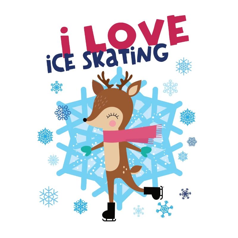 I Love Ice Skating Eis Schlittschuhe Eisläuferin