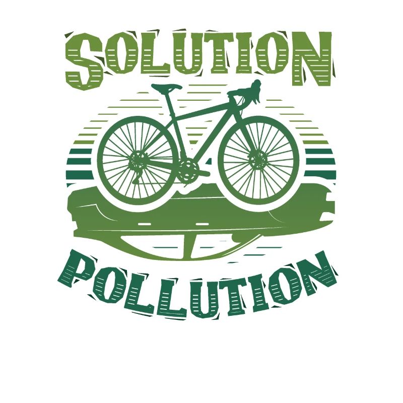 Polution Solution Umweltschutz Radfahren